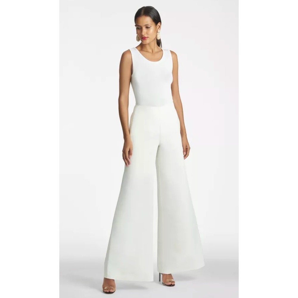 Sachin & Babi Lana Wide Leg Pants 8‎ Ivory Bridal Rehearsal Dinner R222P09-103